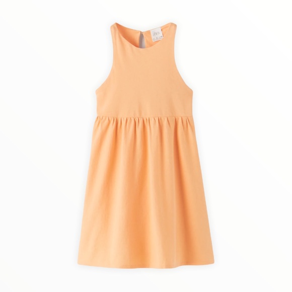 Zara Other - Zara Kids Orange Plain Halter Dress